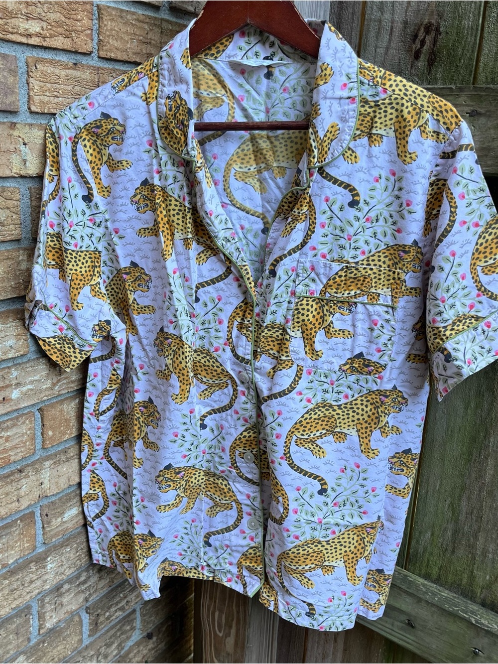 Printfresh Pink Leopard-Print Pajama Set Organic Cotton - Picture 3 of 7